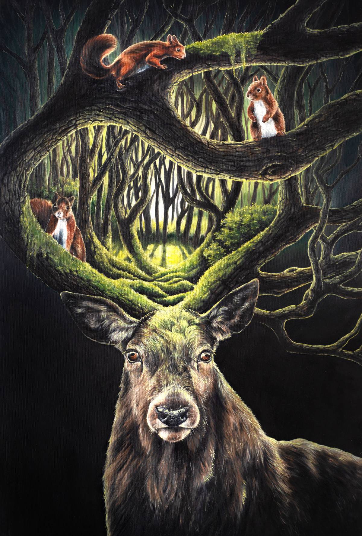 Marlou Jaspers Art - Prints - Deer Forest